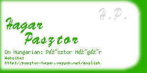 hagar pasztor business card